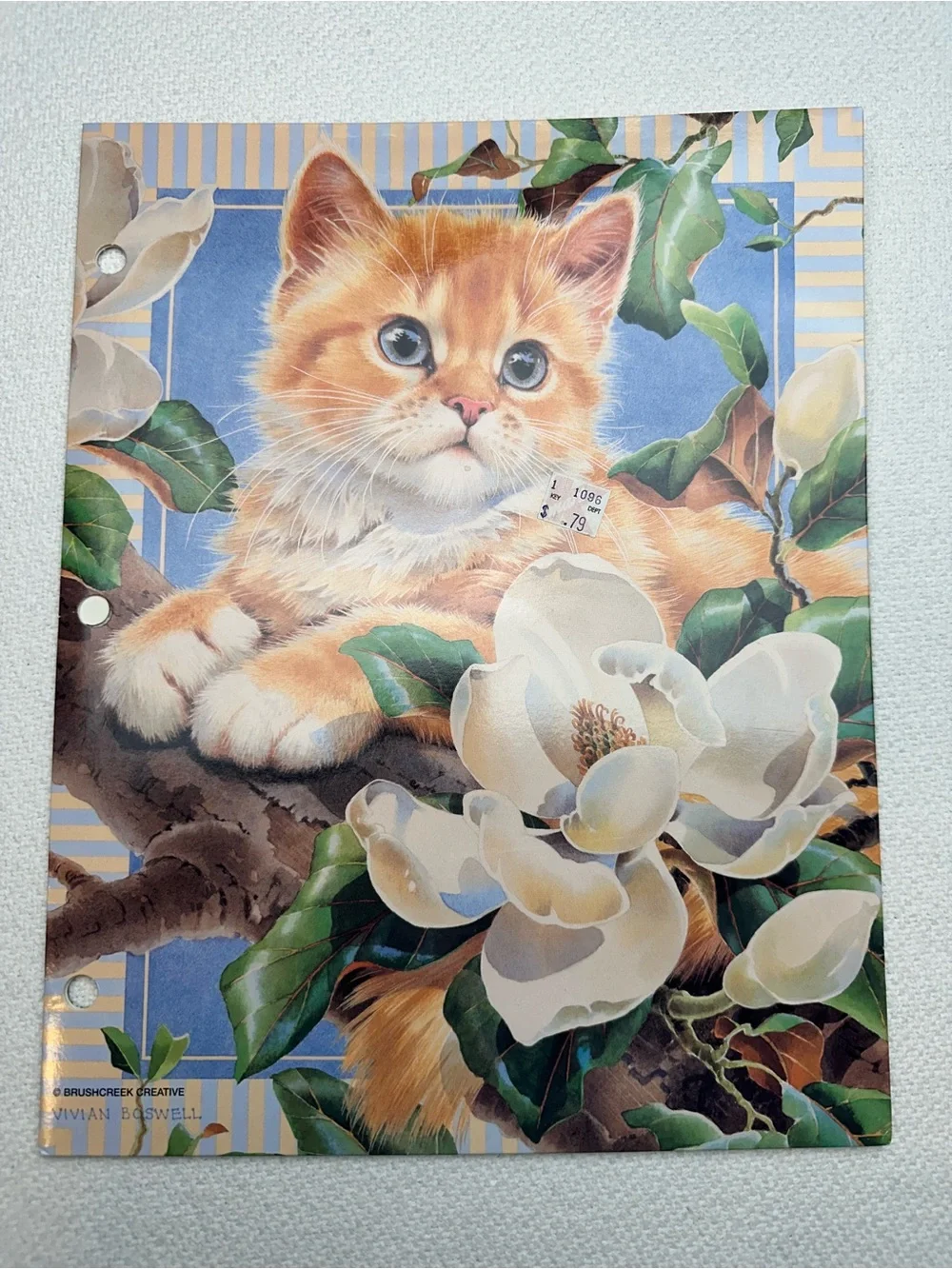 Vintage 90s Mead Portfolio Folder cats Vivian Boswell Sophisticats